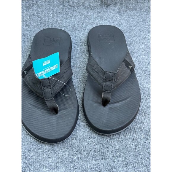 Reef Mens Flip Flops Size 11 Black  Cushion Phantom Synthetic Upper & Outsole - Picture 16 of 16